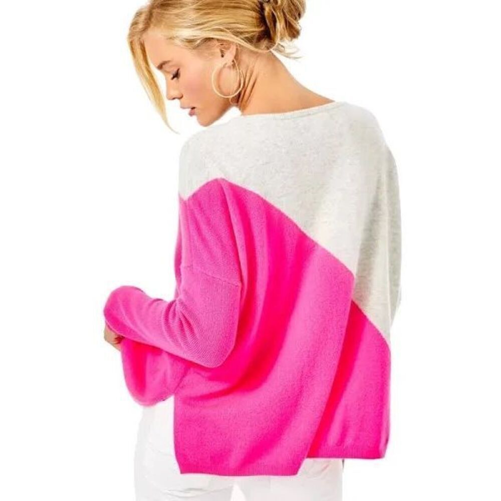 Lilly Pulitzer Napa Sweater 100% Cashmere V Neck Pullover XS $228.00 - Picture 3 of 8